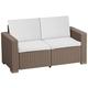 SAPPHIRE Keter Garden Furniture 2 3 4 Seater Rattan Patio Set Allibert Lounger Set Sofa Chairs Replacement Cushion Pads(ONLY CUSHION) (4 PC White 2 Seater) With 100% Foam Filling