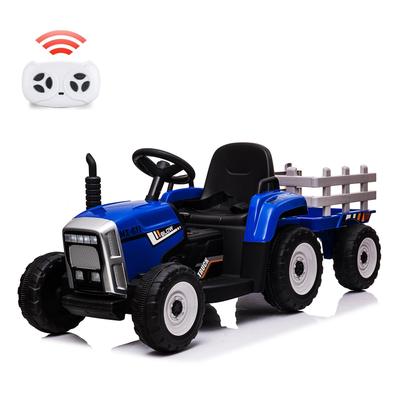 12V Ride on Tractor with Trailer & Remote Control Speed Up to 5mph