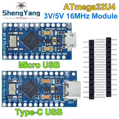 TZT MICRO/MINI/TYPE-C USB ATMEGA32U4 Modul 5V 16MHz Board Für Arduino ATMEGA32U4-AU/MU Controller Image