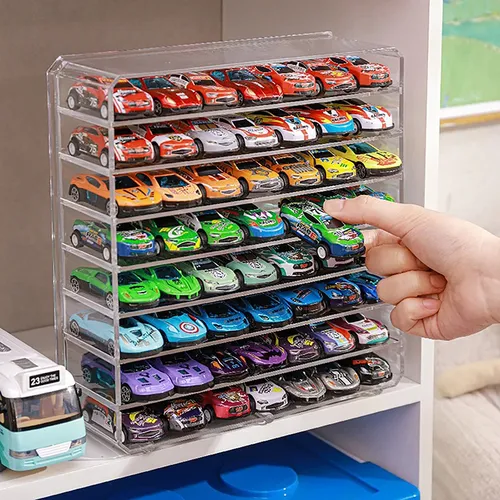 Modell auto Display Box 1/64 Parkplatz Acryl Modells zene Spielzeug Set Geschenke für Kinder