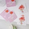 "2.36 ""x 2.36"" Cute Little mother's Day Mum Card Mini Note Cards Blank Note Cards Set di 25"