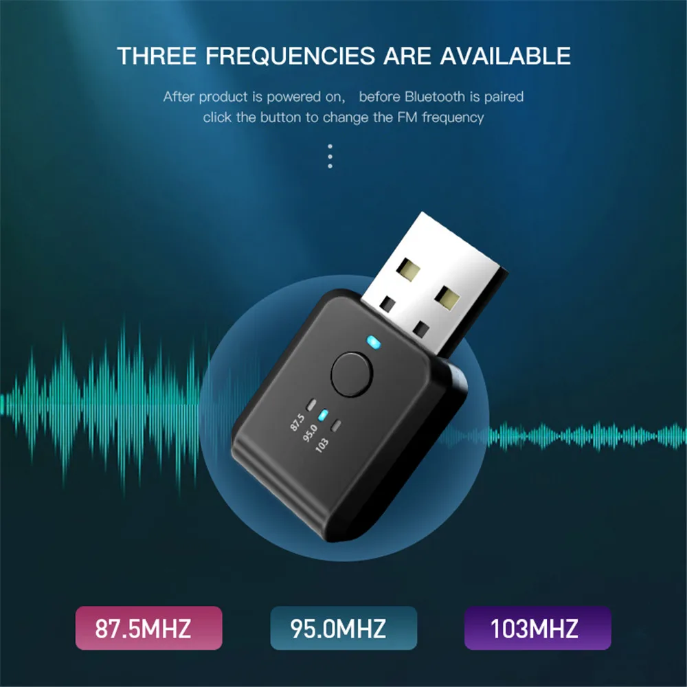 Auto Bluetooth 5,1 FM01 Sender Empfänger Freisprechen Anruf Mini USB Power Car Kit Auto Wireless Audio Für Auto FM Radio Image