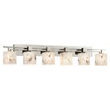 Justice Design Group Aero LumenAria 6 Light Wall Sconce in Gray | 9.75 H x 56 W x 5.25 D in | Wayfair FAL-8706-12-CROM