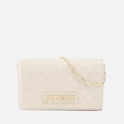 Borsa Quilted Faux Leather Crossbody Bag - Natural - Love Moschino Crossbody Bags