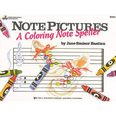 Wp250 - Note Pictures: A Coloring Note Speller (Bastien Piano Basics)