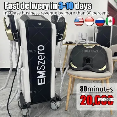 2024 New Emszero Dls-Emslim Neo Nova 14 Tesla Hi-Emt Machine With Pelvic Stimulation Pad And 4 Radio