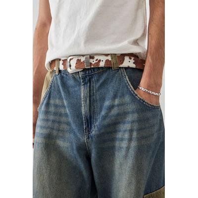 UO Cow Print Buckle Belt M/L at Urban Outfitters