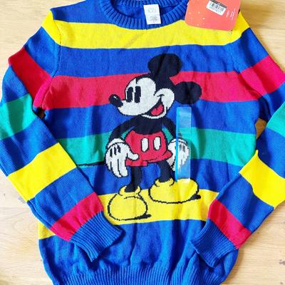 Disney Shirts & Tops | Disney 100 Mickey Mouse Unisex Kids Sweater | Color: Blue/Green | Size: Various