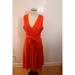 J. Crew Dresses | J Crew Orange V Neck Tie Waist A Line Sleeveless Casual Dress Linen Size 8 (44) | Color: Orange | Size: 8