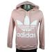 Adidas Tops | Adidas Big Trefoil Logo Spell Out Pink Hoodie Sweatshirt Pullover Womens M | Color: Pink | Size: M