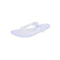 MOEIDO Women's slippers Women Jelly Shoes Flats Slippers Summer Heart Shape Flip Flops Non-Slip Beach Shoes Sandals Plus Size Casual Shoe Ladies Slides (Color : White, Size : 4.5 UK)