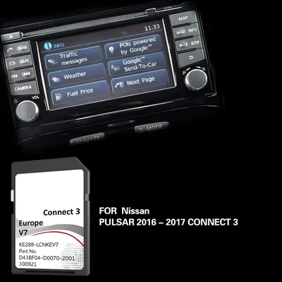 Für Nissan Pulsar 2016 2017 Connect3 V7 Karte Update GPS System Navigation SD 16 GB Karte Image