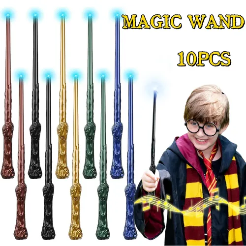 10 Stück leuchten magische Zauberer Zauberstäbe 14 6 Zoll Ton beleuchten Spielzeug Zauberstab
