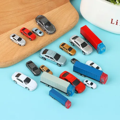 1: 100-100 Puppenhaus Miniatur Auto LKW Container Modell auto Spielzeug Puppe Dekor Spielzeug