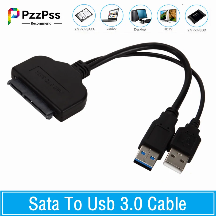 Cavo USB Sata Adattatore Sata 3 a USB 3.0 Cavi per computer Connettori Cavo adattatore USB Sata Supporto disco rigido HDD Ssd da 2,5 pollici