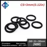 20 PCS / Lot Nitrile Rubber Black NBR 70A O-ring Thickness CS 3mm OD