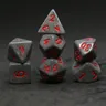 Set di dadi in stile marmo da 7 pezzi gioco da tavolo con dadi poliedrici set di dadi di
