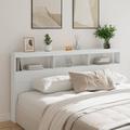 vidaXL Armoire tête de lit avec LED blanc 200x17x102 cm