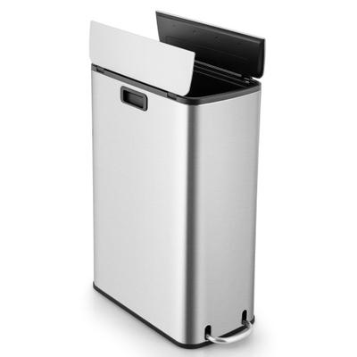 Costway 12 Gal Stainless Steel Trash Can with Soft...