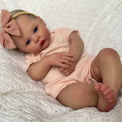NPK 18inch Reborn Baby Doll Meadow Soft Body 100% handmade 3D Skin with Visbile Veins Collectible