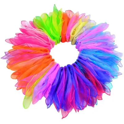 30pcs Dance Square Juggling Scarf Magic Scarves, Magic Tricks Performance Props Movement Rhythm Band