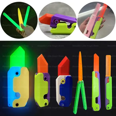Gravity Folding Claw Knife Radish Knife 3d Printing Gravity Knife Small Radish Knife Push Card