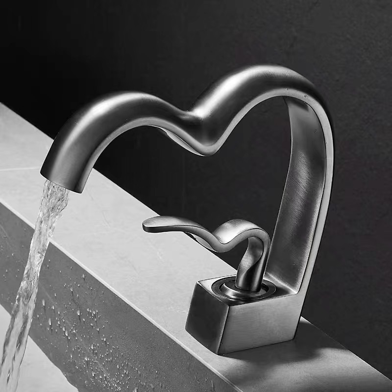 Bathroom Sink Faucet - Waterfall Electroplated Centerset Single Handle One HoleBath Taps