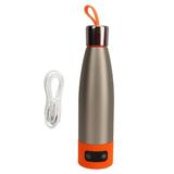 350ml Thermostatic Bottle Warmer Stainless Steel Insulated Water Cup Bottle Warmer with Temperature Display Orange