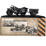 Retro Model Kids Toys WWII R75 Panzerfaust 30 Motorcycle Model Home Decoration Model 1/24 Scale