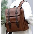 SOWNBV Storage Trunks and Bag Leather Laptop Backpack For Men Work Business Travel Office Backpack College Bookbag Casual Computer Backpack Fits Notebook 156 Inch Brown One Size
