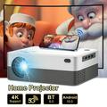 5G WiFi Bluetooth Projector HD Smart Projector with 100 Projector Screen 4K Supported Outdoor Movie Projector Home Theater Projector Compatible with Android