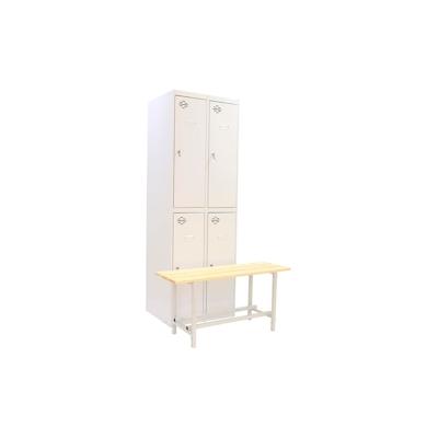 SimonRack Tandem DIY zerlegter Metallspind Tandem DIY Initial Modul + Zusatzmodul in grau 1800x1000x720 mm + Umkleidebank. Image