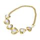 FUFIZU Jewelry 22" Natural Cultured White Heart-Shaped Pearl Gold Color Plated Chain Necklace PINGJIUYIN