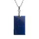 RVBLRDSE natural stone pendant Natural Blue Lapis Lazuli Gemstone Crystal Rectangle Bead Power Woman Men Pendant 30x18x4mm