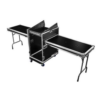 Odyssey Deluxe Pro Combo Rack with Two Side Tables and Casters (14 RU over 16 RU) FZ1416WDLX-II