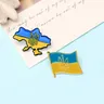 Bandiera ucraina spilla mappa ucraina bandiera della mappa ucraina emblema nazionale fiore smalto