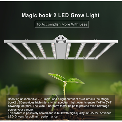 Jaspertronics™ Foldable & Dimmable 660W 8 Bar Cannabis LED Grow Light - Yield More!