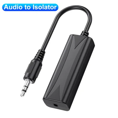 Anti-interference 3.5mm AUX Audio Noise Filter Ground Loop Noise Isolator Eliminate For Speaker