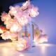 elegante festa di matrimonio ricevimento luci a led a forma di fiore – luci fatate a batteria 1,5 m 10 led/3 m 20 led luci lanterna romantiche per arredamento casa