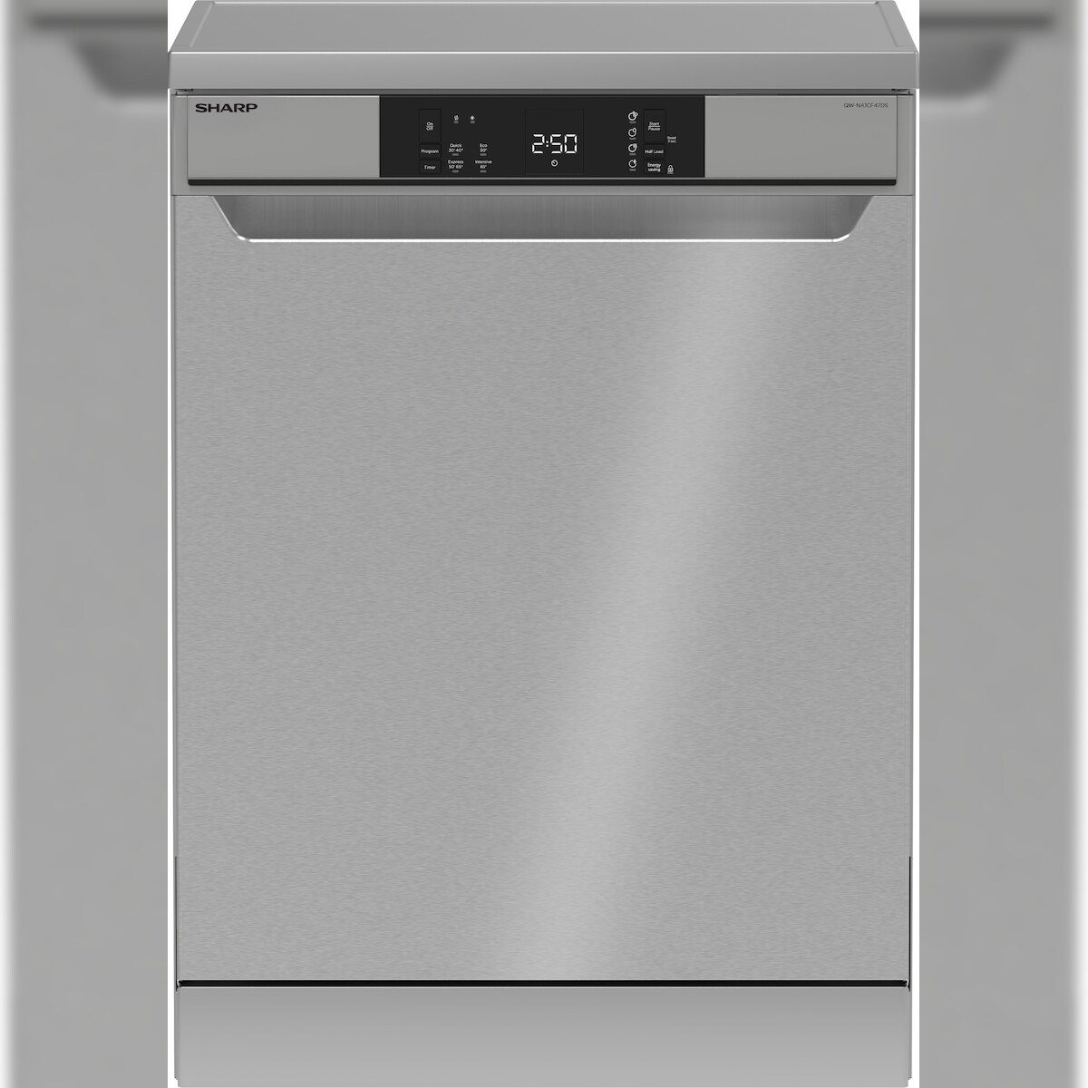 Sharp freistehender Geschirrspüler (60 cm), QW-NA1CF47DS-DE, 13 Maßgedecke, Silber Image