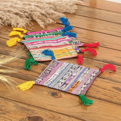 Trendy Traditions,'Set of Four Handwoven Cotton Co...