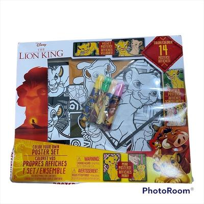 Disney Office | Lion King Poster Coloring Set Kit New Craft Disney | Color: Gold/Red | Size: Os
