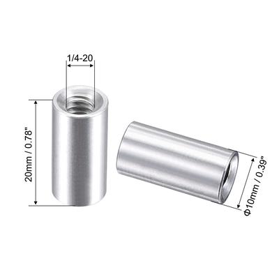 Tripod Knurled Nut - Aluminum Alloy Hand Screw Nuts Camera Tripod Pass Hole Nut - Silver Tone