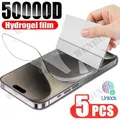 5 pezzi pellicola idrogel per iPhone 17 16 16e 15 14 13 12 Pro Max Plus 13 12 Mini 8 7 Plus SE XR X XS 6 protezione schermo a copertura totale