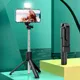 FGCLSY Luce di riempimento per otturatore remoto monopiede per iPhone Samsung Supporto per telefono Xiaomi Mini treppiede Bastone selfie Bluetooth senza fili