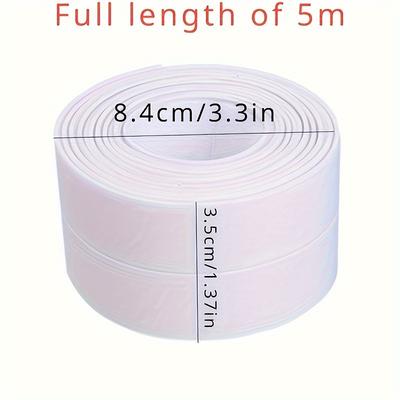 TEMU 1 Roll Toilet Caulk Strip, Self-adhesive Sealing Tape For Kitchen Bathroom, Bathroom Tape To Avoid Wet, Kitchen Sink Beautiful Seam Stickers Image