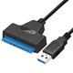 Sata To Usb 3.0 Adapter Cable For 2.5-inch Hard Drive Hdd/ssd, Hard Drive Adapter Converter Compatible With Uasp (black)