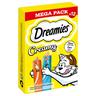 Sparpaket 84x 10g Dreamies Creamy Snacks mit Huhn & Lachs für Katzen