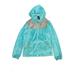 The North Face Zip Up Hoodie: Teal Tops - Kids Girl's Size 14