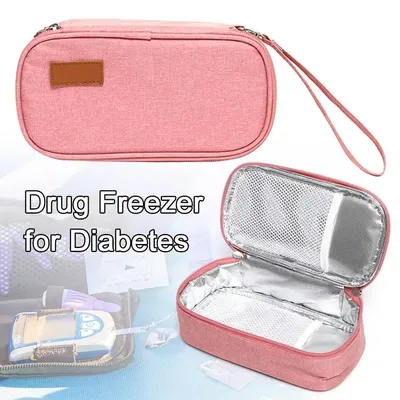 Portable Insulin Cooling Bag Oxford Pill Protector Waterproof Drug Freezer for Diabetes Medicla